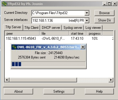 DWS 3160 Upgrade a Managed Access Point via tftp and SSH