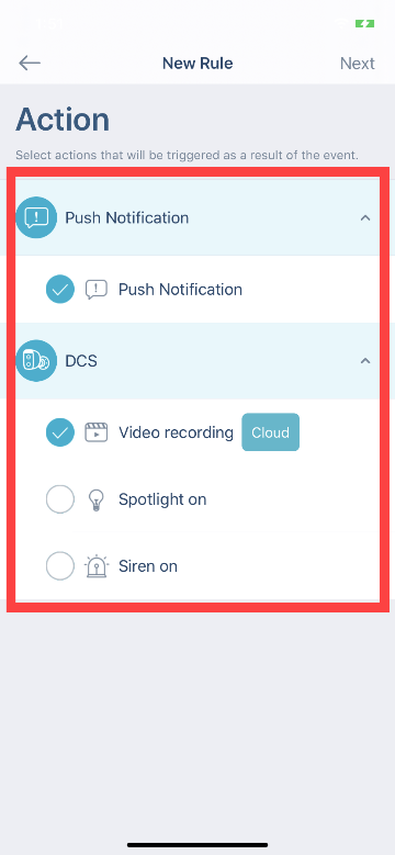 How do I set up sound detection using the mydlink app lh