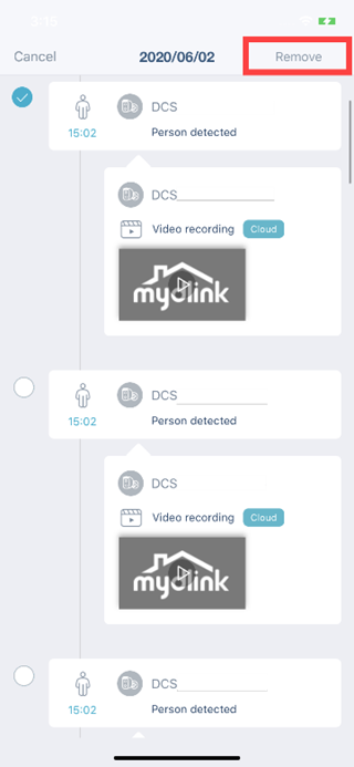 How do I remove cloud recorded videos